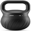 SQUATZ Kettlebell - Kettlebell da 7/9/11 kg, con base ammortizzante, manico antiscivolo extra largo per allenamento di forza in palestra a casa