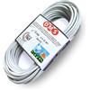 DMS Filo per stendere il bucato da esterno 20Mt diametro mm 5 Resistente. Cavetto in acciao rivestito, stendibiancheria Made in Italy (20 MT SENZA ACCESSORI)