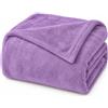 GBiancheria Plaid in Pile Microfibra Flannel Tinta Unita (Viola, Plaid 127x152 cm) | Grammatura 280 g/m²