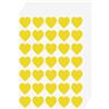FINDAT Adesivi a Cuore Gialli 25 mm in Vinile, 700 Pezzi | Per biglietti e regali di San Valentino. Scrivibili con pennarello a base d'olio. Resistenti ad acqua, olio e strappi
