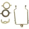 FortunateSweet Kit arpa per lampada da 20,3 cm, altezza regolabile con terminale per lampade da tavolo, staffa per paralume in metallo dorato, illuminazione fai da te (oro)