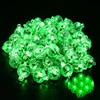 Dongcill 50 Pezzi Mini LED Palloncini Luci, Rotondo Lampada a Palloncini Luminosi | Lampada a Palloncino Colorate per Decorazione Festa di Compleanno Matrimonio Natale Halloween-Verde