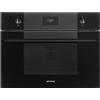 Smeg Forno compatto combinato microonde Galileo Micro + grill da incasso SO4101M0B3 finitura nero da 60 cm