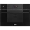 Smeg PRONTA CONSEGNA - Smeg Forno compatto combinato microonde Galileo Speedwave da incasso SO4104M2PB3 finitura nero da 60 cm