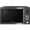 Smeg PRONTA CONSEGNA - Smeg Forno microonde da appoggio MOE31B finitura dark inox da 52 cm