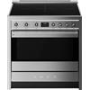 Smeg Cucina A90I001PX con forno termoventilato e piano cottura induzione finitura acciaio inox da 90x60 cm