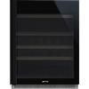 Smeg Selection Smeg S Cantina vini sottotop CVI638RN3 finitura vetro nero da 60 cm - Cerniera a destra