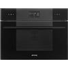 Smeg Forno compatto combinato microonde Galileo SO4102M1B3 finitura Deep Black da 60 cm