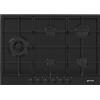 Smeg Selection Smeg S Piano cottura a gas PX375LMB finitura inox nero opaco da 72.5 cm