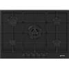 Smeg Selection PRONTA CONSEGNA - Smeg S Piano cottura a gas PX375MB finitura inox nero opaco da 72.5 cm