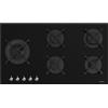 Smeg Selection Smeg S Piano cottura a gas PV395LN in vetro nero da 90 cm