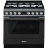 Smeg Selection Smeg S Cucina CPF9GPAN con forno pirolitico termoventilato e piano cottura gas finitura antracite da 90x60 cm