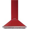 Smeg Selection Smeg S Cappa aspirante a parete KPF9RD finitura rosso da 90 cm