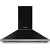 Smeg Selection Smeg S Cappa aspirante a parete KPF12BL finitura nero da 120 cm