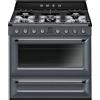 Smeg Selection Smeg S Cucina TR90GR2 con forno termoventilato e piano cottura gas finitura Slate Grey da 90x60 cm