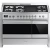 Smeg Selection Smeg S Cucina A3-81 con doppio forno e piano cottura gas finitura inox da 120x60 cm