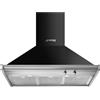 Smeg Selection Smeg S Cappa aspirante a parete KD90HNE finitura nero da 90 cm