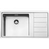 Smeg Selection Smeg S Lavello una vasca con gocciolatoio dx LFTG861D finitura acciaio inox da 87x51 cm - Filotop/Flat