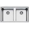 Smeg Selection PRONTA CONSEGNA - Smeg S Lavello due vasche LFT862 finitura acciaio inox da 87x51 cm - Filotop/Flat