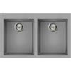 Smeg Selection Smeg S Lavello due vasche VZ3434CT finitura cemento da 79x50 cm - Sopratop