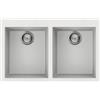 Smeg Selection Smeg S Lavello due vasche VZ3434B finitura bianco da 79x50 cm - Sopratop