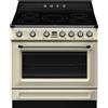 Smeg Selection Smeg S Cucina TR90IPP con forno termoventilato e piano cottura induzione finitura panna da 90x60 cm