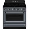 Smeg Selection Smeg S Cucina TR90IPGR con forno termoventilato e piano cottura induzione finitura slate grey da 90x60 cm