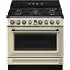 Smeg Selection Smeg S Cucina TR90GMP con forno termoventilato e piano cottura gas finitura panna da 90x60 cm