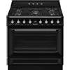 Smeg Selection Smeg S Cucina TR90GMBL con forno termoventilato e piano cottura gas finitura nero da 90x60 cm