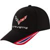 Concept One Cappellino da Baseball Chevrolet Corvette Logo Flex Fit Cappello da Baseball con Visiera Curva, Nero, Taglia Unica, Nero, Taglia Unica