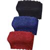 BOAO Reggiseno a Fascia da Donna in Pizzo Floreale, Senza Spalline, Senza Cuciture, Elasticizzato, Avvolgente sul Petto (Nero, Blu Navy, Rosso Vino, XL)