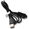 vhbw Cavo dati USB 2 in 1 compatibile con HP IPAQ HW6915, HX2190, HX2490, HX2790 PDA, computer portatile - 130 cm, nero
