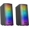 Selius Altoparlanti Bluetooth 5.3 da 15W con illuminazione RGB e pannello di controllo, colore nero
