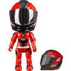 Selius Giocattolo trasformabile a tema motard, casco da moto giocattolo, dimensioni 5 x 5,5 x 12 cm
