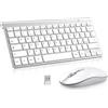 Selius Tastiera e mouse wireless, ultrasottili ed ergonomici, silenziosi e dotati di tasti di scelta rapida per i contenuti multimediali