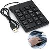 Selius Tastierino numerico cablato con cavo USB integrato, tastiera numerica con 18 tasti