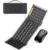 Selius Tastiera e mouse pieghevoli con Bluetooth e tastierino numerico