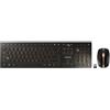 Selius DW 9000 Slim, set tastiera e mouse Bluetooth, layout US-inglese (QWERTY), compatibile con Windows, colore nero