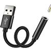 Selius Adattatore USB a jack da 3,5 mm per scheda audio esterna, ideale per cuffie