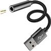 Selius Adattatore audio USB con uscita per cuffie da 3,5 mm, cavo DAC