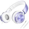 Selius Cuffie con filo e microfono per Chromebook, color lavanda