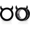 TBOSEN 1 Paia di Acciaio Inox Demone Fiocco di Neve Gatto In Acciaio Inox Vite Orecchie Tunnel Plug Gauges Expander Piercing Regalo Alla Moda