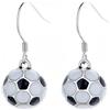 IMINI Orecchini pendenti da calcio minimalisti per donne ragazze amanti del calcio in argento sterling S925 elegante gancio pendente ipoallergenico moda semplice gioielli sportivi per compleanno migliore figlia