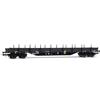 Rivarossi HR6670 DB AG, carro pianale a 4 assi, tipo Res, livrea grigio scuro, scarico, ep. VI Ferrovia 1x Vagone