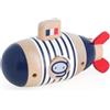 Vilac - Subacqueo di Risveglio Sorpresa Nazionale Marina in Legno - Forme Marine & Elica Feltrino - Logica & Motricità Fine - Ispirazione Montessori - Idea Regalo Bambino da 2 Anni - 9317
