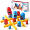 AIUAZA Gioco da tavolo aggiornato per bambini dai 3 agli 8 anni, gioco di strategia con tazza di nidificazione con adesivi fai da te, giocattolo educativo per feste in famiglia e da viaggio