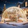 VEVOR Tenda a cupola da giardino, 3,7 x 2,2 m, trasparente, per 4-7 persone, impermeabile, in PVC, con finestra ventilata, tende a igloo per esterni, per patio, cortile, feste, campeggio