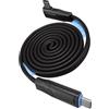 SMALLRIG Cavo di Ricarica USB-C, Ricarica Rapida da 240 W - 6866 | Cavo dati da 100 cm, autoavvolgente, USB 3.2 Gen2x2, rivestimento in nylon intrecciato, connettore dritto-angolato