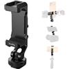 SMALLRIG PC-T1 Supporto per Telefono in Metallo, 3 Attacchi a Slitta - 6661 | Supporto flessibile del supporto del telefono di regolazione dell'angolo con i supporti della scarpa fredda tripli