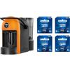 Lavazza, A Modo Mio Macchina Caffè Jolie Evo Jannik Sinner, Arancione | con 64 Capsule Caffè A Modo Mio Crema e Gusto Classico, Griglia Poggia Tazza Rimovibile, 1250 W, 220-240 V, 50/60 Hz